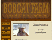 Tablet Screenshot of bobcatfarm.com